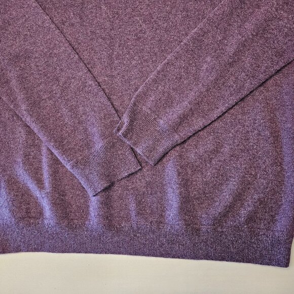 Theory Purple Cashmere Crewneck Sweater - Size Large - Picture 6 of 7